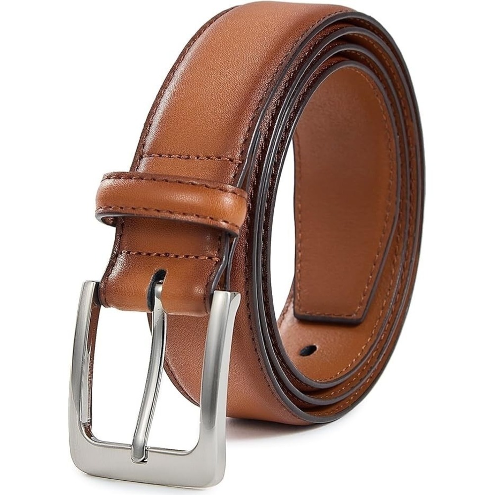 New Men's Vatan Genuine Leather Dress Belt, Fits Waist Size 42, Tan